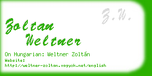 zoltan weltner business card